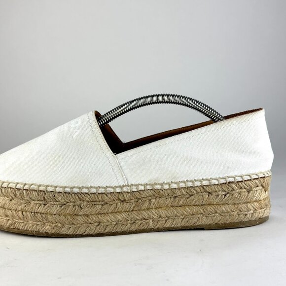 Prada White Canvas Espadrille Flats - size 41/10 US - Picture 5 of 16